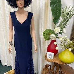 BETSY AND ADAM Elegant Navy Blue Evening Dress Size 8